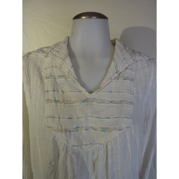 Vintage 70's India 100% Cotton Gauze Fabric Women's Top-sz S - Picture 3 of 4